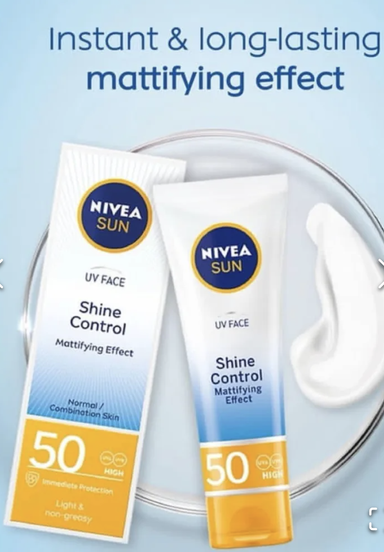 Nivea Sun UV Face Shine Control spf 50 40ml - Body Oils & Sunscreen  skincare product