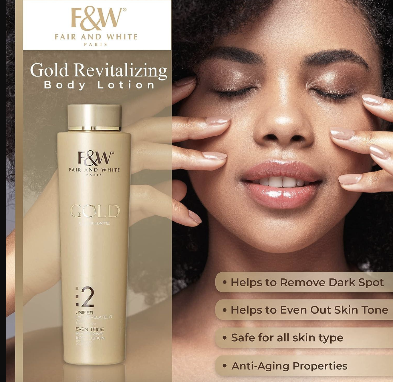 Fair & White Paris Gold Even Tone Body Lotion 500ml - Body Lotion/Cream skincare product
