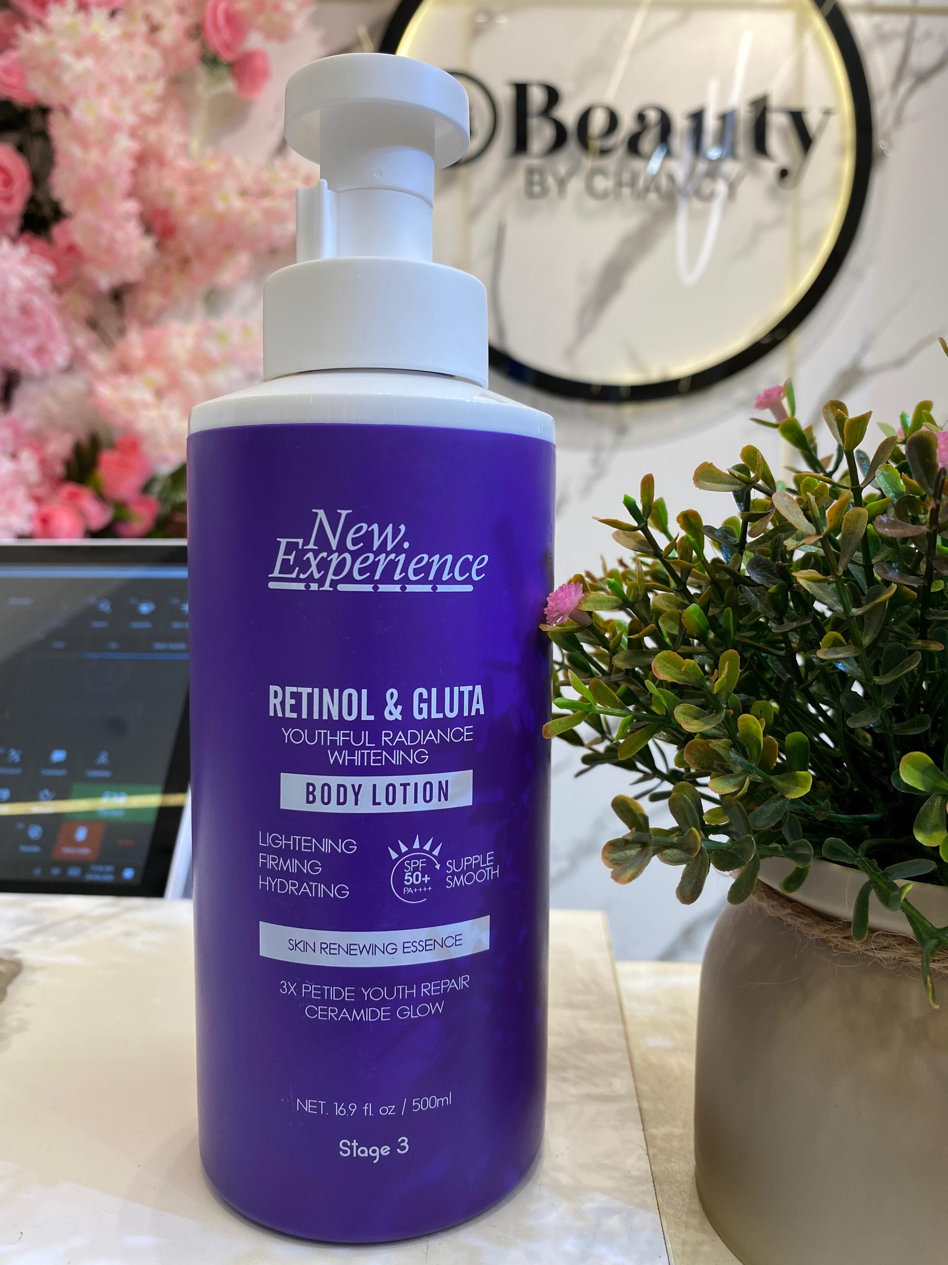 New Experience Body Lotion 500ml — Retinol & gluta - Body Lotion/Cream premium skincare product