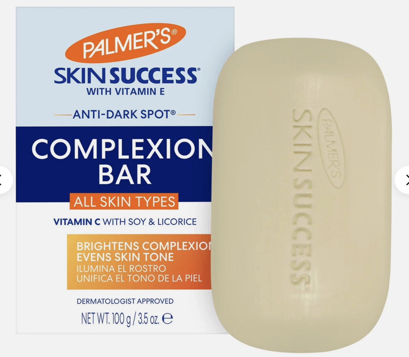Palmer's Skin Success with Vit E; Anti-dark Spots Complextion Bar 100g - Soaps & Scrubs skincare product
