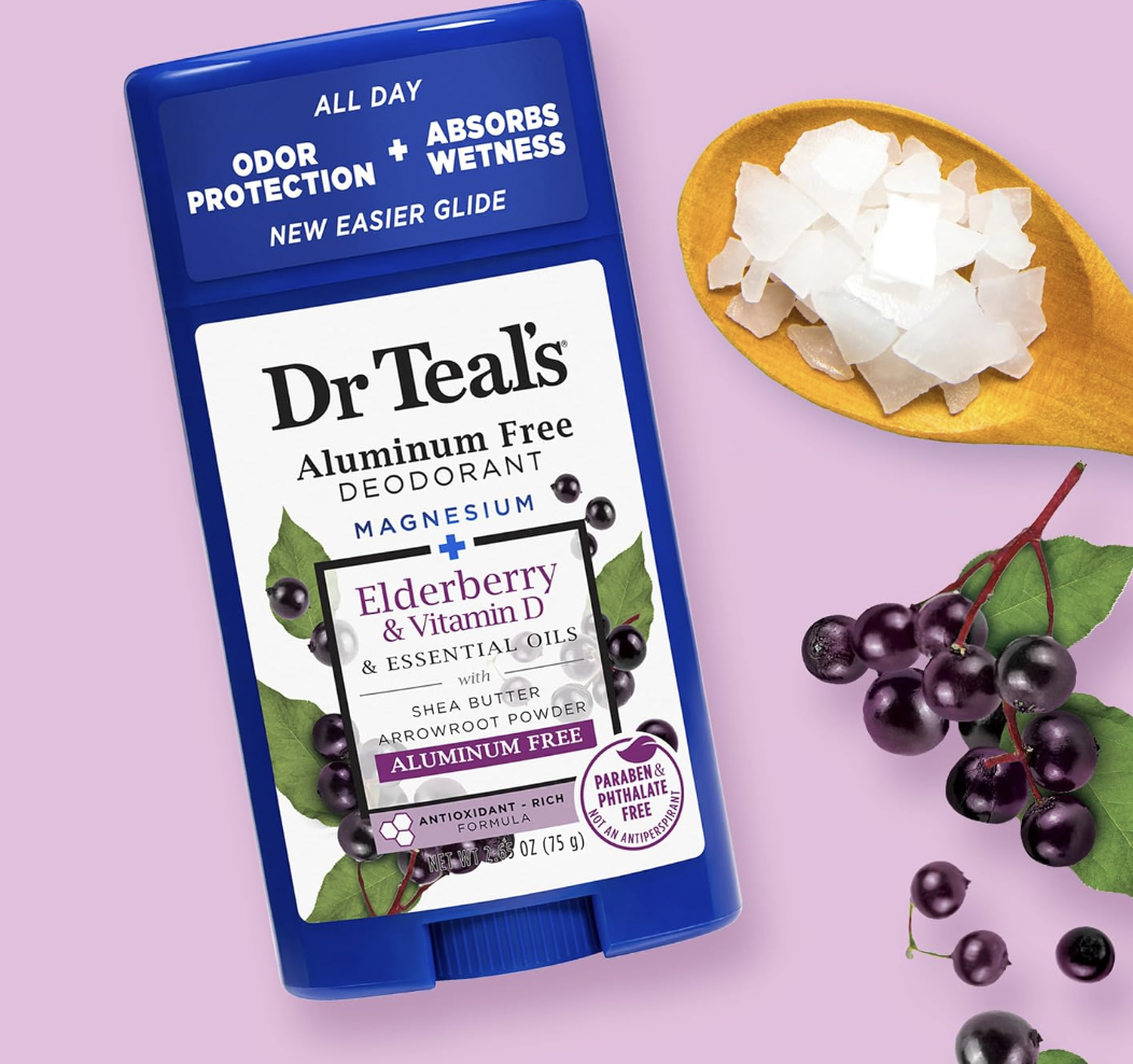 Dr Teal's Aluminum Free Deodorant, Elderberry & Vitamin D 75g - Perfume & Fragrances & Deodorants  skincare product