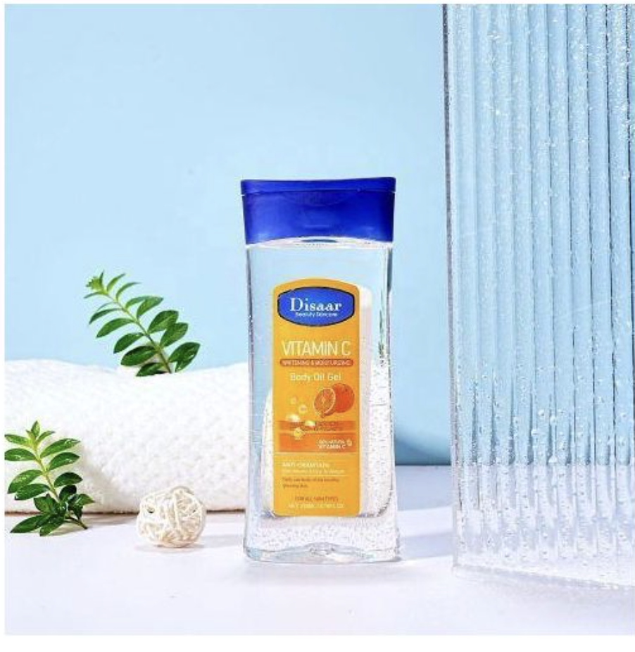 Disaar Vitamin C Whitening & Moisturising Body Oil Gel 200ml - Body Oils & Sunscreen  skincare product