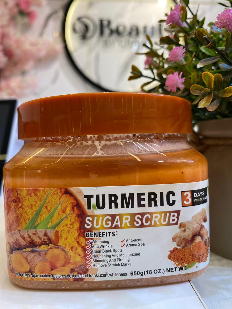 Tumeric sugar scrub