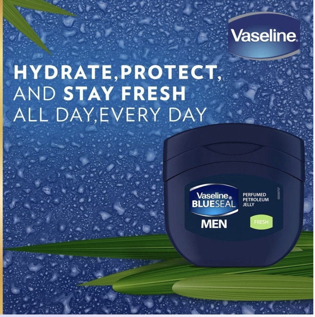 Vaseline Blueseal Men Petroleum Jelly Fresh 250ml - Body Lotion/Cream skincare product